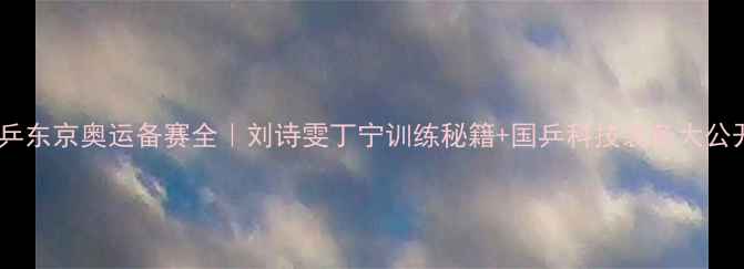 图片 ✨国乒东京奥运备赛全｜刘诗雯丁宁训练秘籍+国乒科技装备大公开🔥1