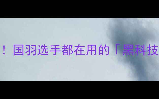 图片 ✨国家队同款战拍大！国羽选手都在用的「黑科技」球拍测评全公开🔥
