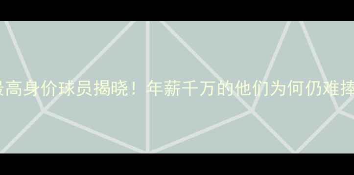 图片 ✨国足最高身价球员揭晓！年薪千万的他们为何仍难捧杯？🌟2