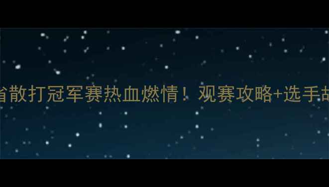 图片 ✨河北省散打冠军赛热血燃情！观赛攻略+选手故事全🔥