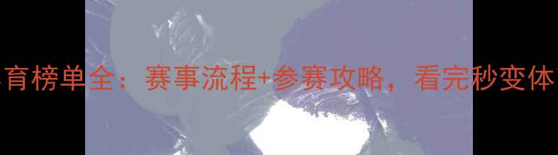 图片 ✨福布斯体育榜单全：赛事流程+参赛攻略，看完秒变体育达人！🏆