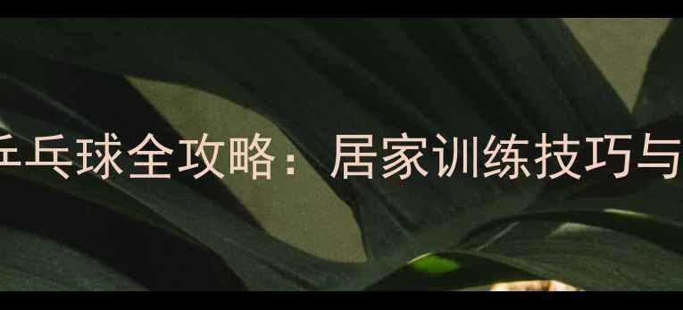 图片 一个人练乒乓球全攻略：居家训练技巧与自学技巧1