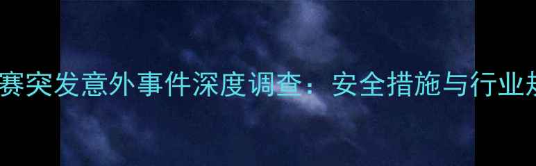 图片 一龙职业拳击赛突发意外事件深度调查：安全措施与行业规范再引热议1