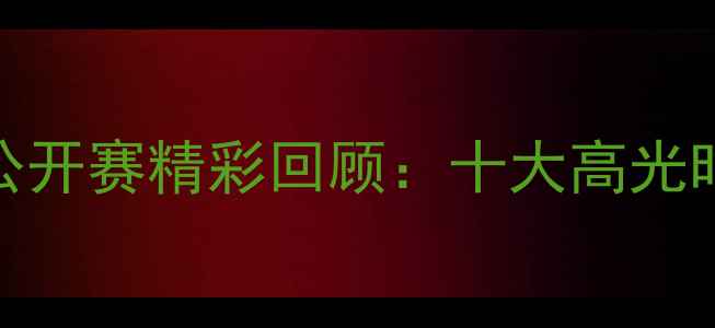 图片 上海国际羽毛球公开赛精彩回顾：十大高光时刻与观赛指南全