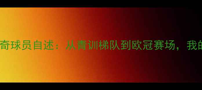 图片 上海申花12年传奇球员自述：从青训梯队到欧冠赛场，我的逆袭全记录🏆2