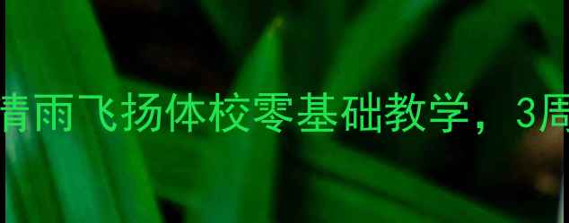 图片 上海羽毛球入门必看！清雨飞扬体校零基础教学，3周打好基础（附免费课）