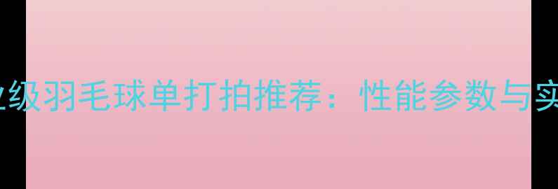 图片 专业级羽毛球单打拍推荐：性能参数与实战1