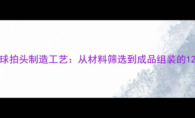 图片 专业级羽毛球拍头制造工艺：从材料筛选到成品组装的12道核心步骤