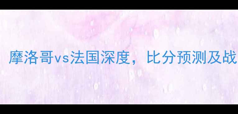 图片 世界杯18决赛：摩洛哥vs法国深度，比分预测及战术布局全复盘2