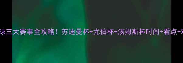 图片 世界羽毛球三大赛事全攻略！苏迪曼杯+尤伯杯+汤姆斯杯时间+看点+观赛指南2