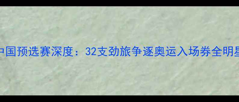 图片 世界羽联中国预选赛深度：32支劲旅争逐奥运入场券全明星阵容曝光