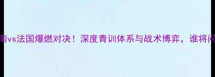 图片 世青赛越南vs法国爆燃对决！深度青训体系与战术博弈，谁将问鼎冠军？