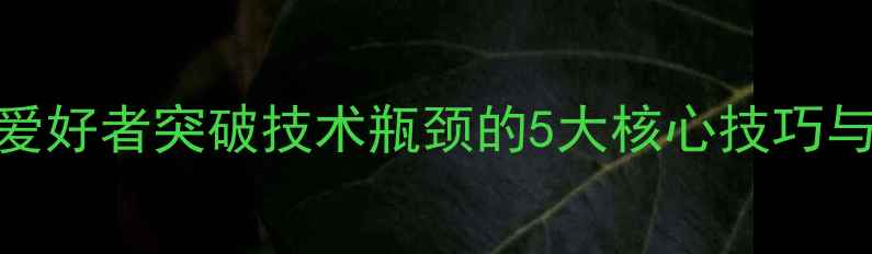 图片 业余乒乓球爱好者突破技术瓶颈的5大核心技巧与训练方案_1