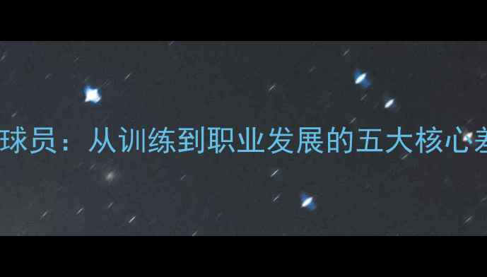 图片 业余球员VS职业球员：从训练到职业发展的五大核心差异与提升路径1
