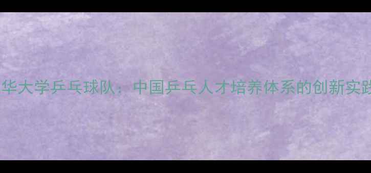 图片 严升教授与清华大学乒乓球队：中国乒乓人才培养体系的创新实践与卓越成果2