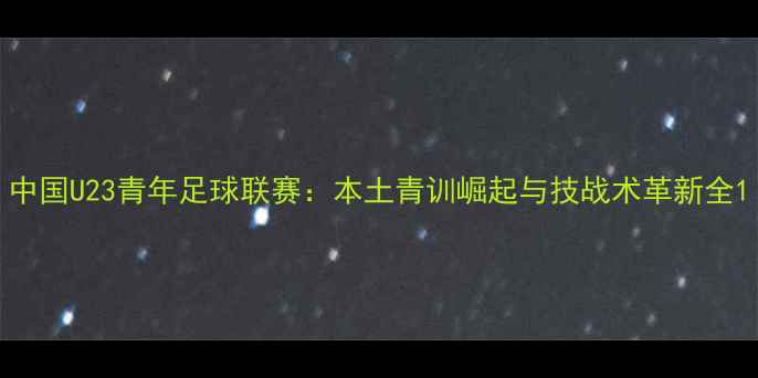 图片 中国U23青年足球联赛：本土青训崛起与技战术革新全1