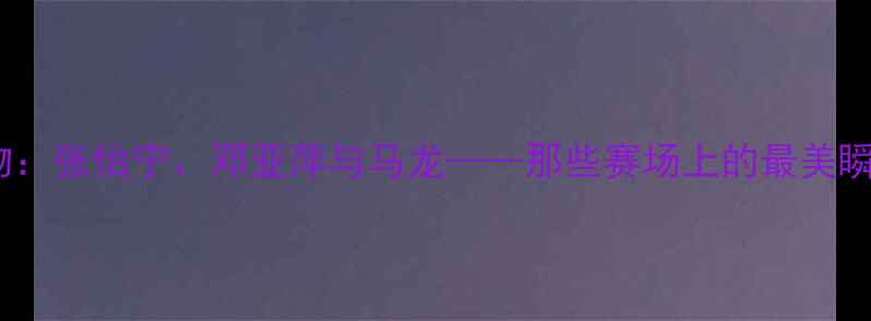 图片 中国乒乓球传奇人物：张怡宁、邓亚萍与马龙——那些赛场上的最美瞬间与体育精神传承1