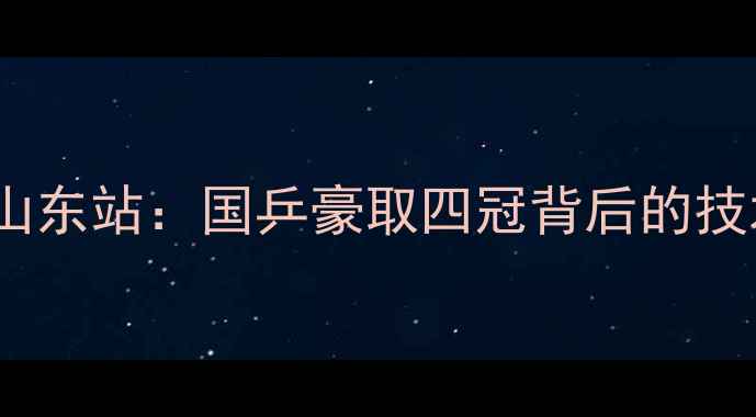 图片 中国乒乓球全运会山东站：国乒豪取四冠背后的技术升级与战略布局2