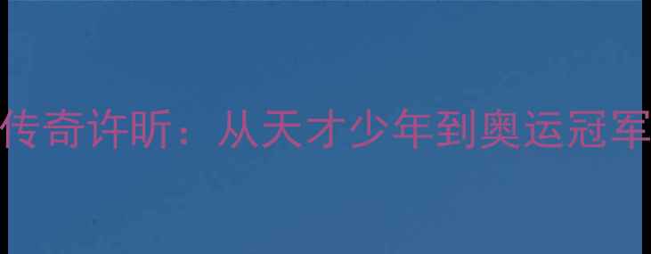图片 中国乒乓球队传奇许昕：从天才少年到奥运冠军的技术进化史