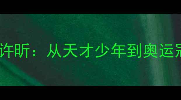 图片 中国乒乓球队传奇许昕：从天才少年到奥运冠军的技术进化史1