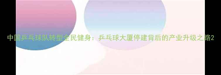 图片 中国乒乓球队转型全民健身：乒乓球大厦停建背后的产业升级之路2