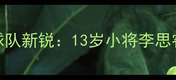 图片 中国少年乒乓球队新锐：13岁小将李思睿的成长启示录
