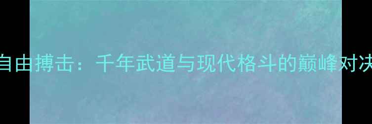 图片 中国武术VS自由搏击：千年武道与现代格斗的巅峰对决与文明对话