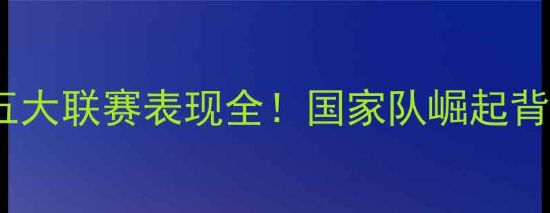 图片 中国海外球员五大联赛表现全！国家队崛起背后的秘密武器2