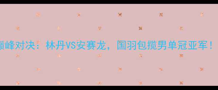 图片 中国羽毛球公开赛巅峰对决：林丹VS安赛龙，国羽包揽男单冠亚军！全网直击精彩瞬间1