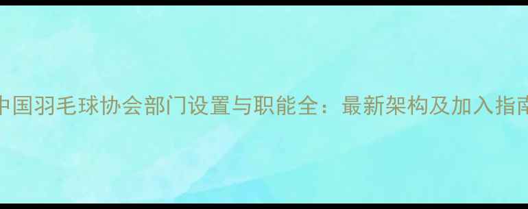 图片 中国羽毛球协会部门设置与职能全：最新架构及加入指南