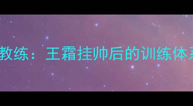 图片 中国羽毛球女队主教练：王霜挂帅后的训练体系与人才培养密码2