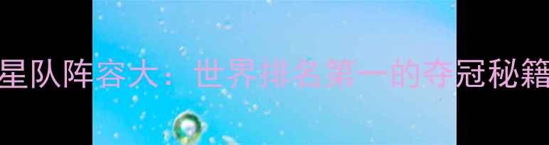 图片 中国羽毛球明星队阵容大：世界排名第一的夺冠秘籍与训练体系全