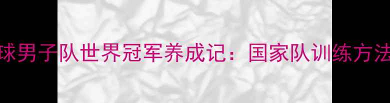 图片 中国羽毛球男子队世界冠军养成记：国家队训练方法与赛事全