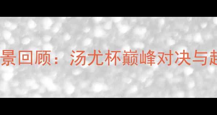 图片 中国羽毛球赛事全景回顾：汤尤杯巅峰对决与超级联赛技术革新1