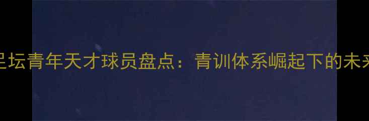 图片 中国足坛青年天才球员盘点：青训体系崛起下的未来之星