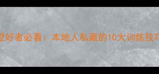 图片 中山羽毛球爱好者必看：本地人私藏的10大训练技巧与赛事指南