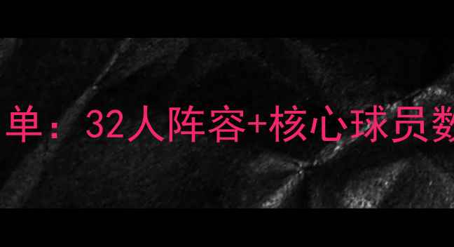 图片 中美洲杯美国VS巴西终极名单：32人阵容+核心球员数据对比，谁将主宰赛场？1