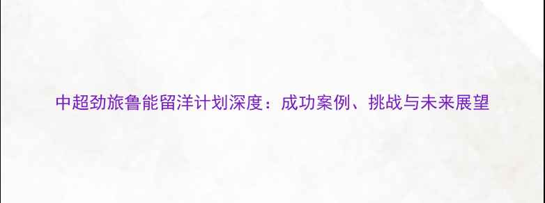 图片 中超劲旅鲁能留洋计划深度：成功案例、挑战与未来展望