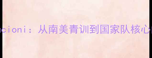 图片 中超新宠Lucioni：从南美青训到国家队核心的成长之路