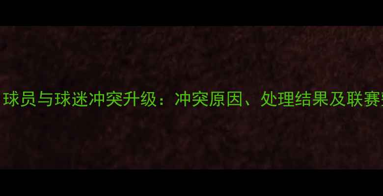 图片 中超联赛｜球员与球迷冲突升级：冲突原因、处理结果及联赛整改措施全