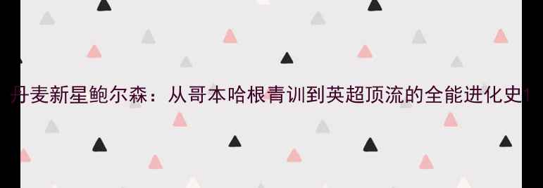 图片 丹麦新星鲍尔森：从哥本哈根青训到英超顶流的全能进化史1