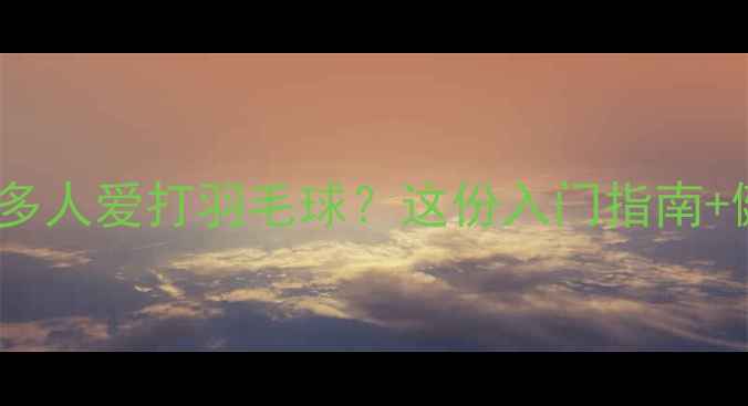 图片 为什么越来越多人爱打羽毛球？这份入门指南+健身福利全✨1