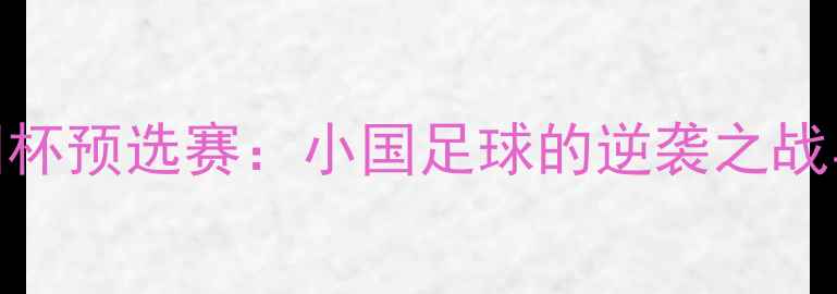 图片 主不丹VS马尔代夫亚洲杯预选赛：小国足球的逆袭之战与亚洲足坛新格局探秘