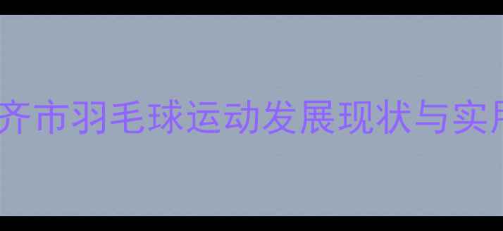图片 乌鲁木齐市羽毛球运动发展现状与实用指南1