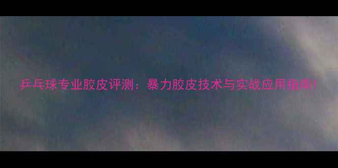 图片 乒乓球专业胶皮评测：暴力胶皮技术与实战应用指南1