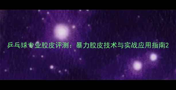 图片 乒乓球专业胶皮评测：暴力胶皮技术与实战应用指南2