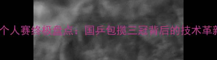 图片 乒乓球世乒赛个人赛终极盘点：国乒包揽三冠背后的技术革新与战略布局2
