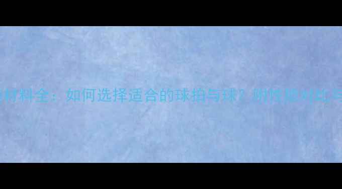 图片 乒乓球制造材料全：如何选择适合的球拍与球？附性能对比与选购指南2