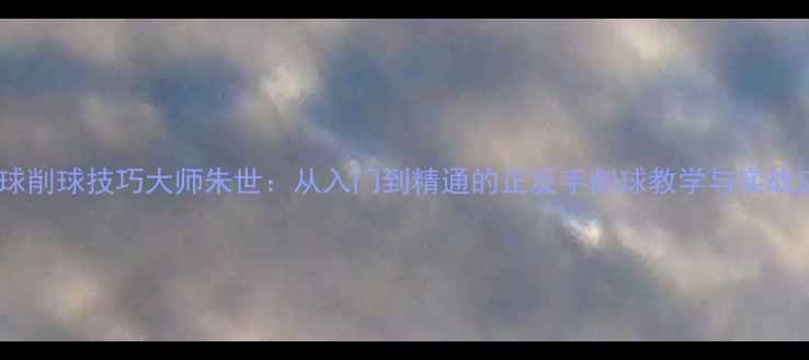图片 乒乓球削球技巧大师朱世：从入门到精通的正反手削球教学与实战应用1
