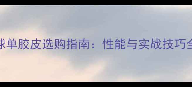 图片 乒乓球单胶皮选购指南：性能与实战技巧全攻略